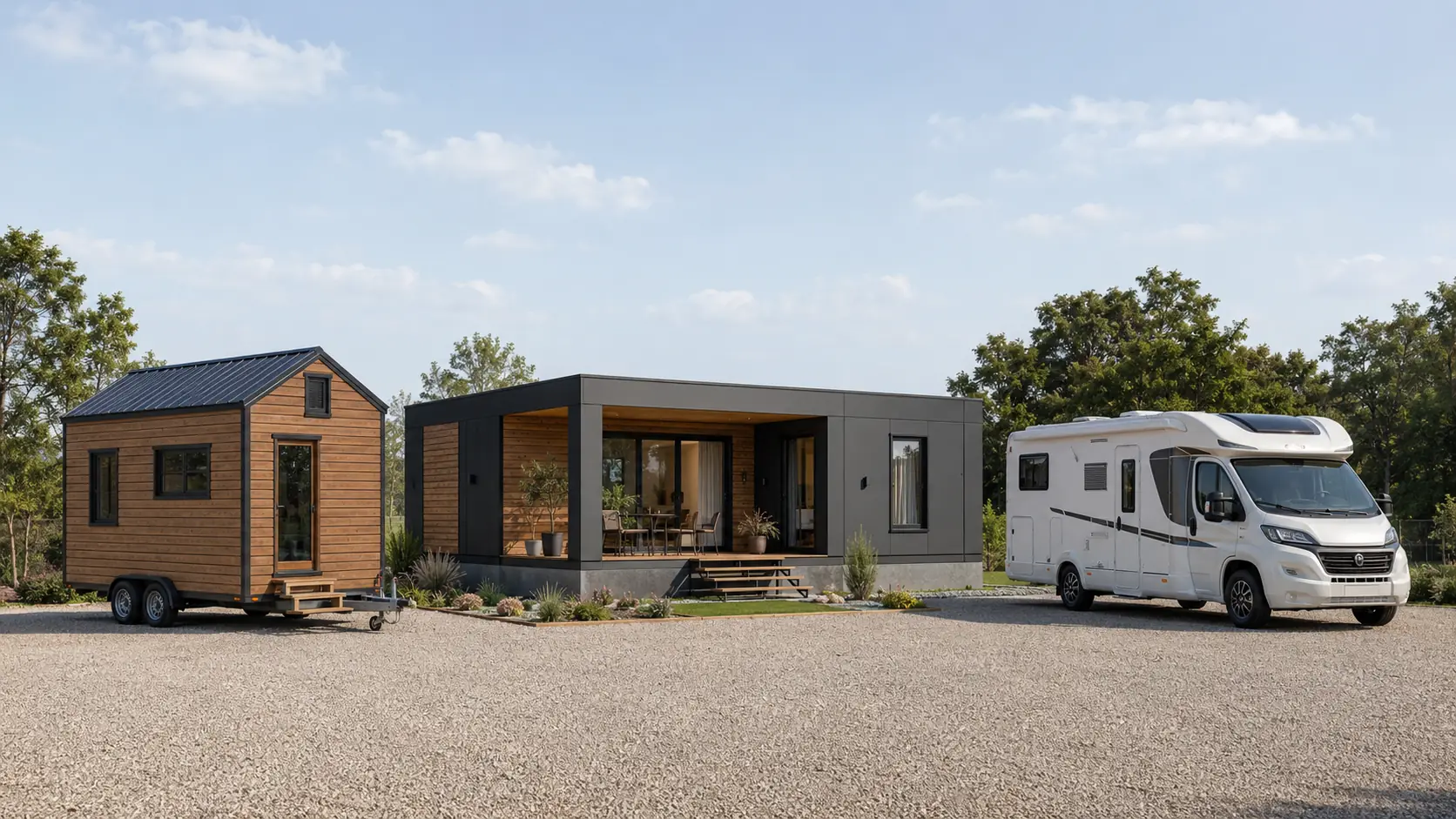 Flexible Wohnformen mit Tiny House, Modulhaus und Wohnmobil Tiny House, Modulhaus und Wohnmobil als flexible Wohnformen für nachhaltiges Reisen und Leben